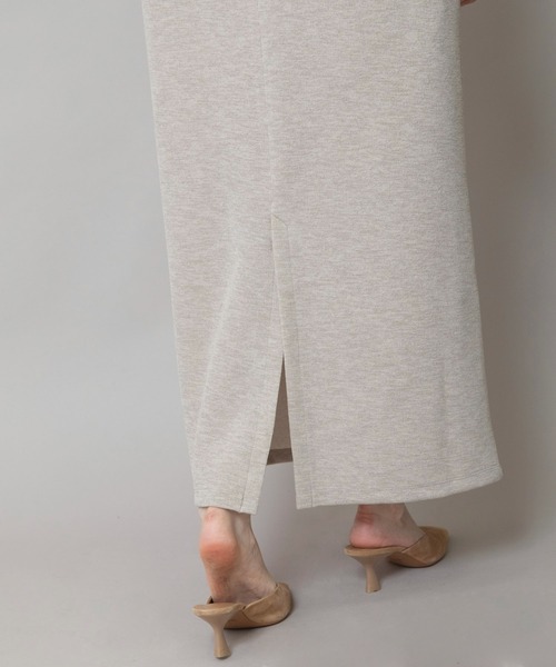 Munich（ミューニック）の「【防シワ】【イージーケア】ダブルフェイスジャージマキシワンピース（ワンピース・レディース・ベージュ/ブラック/キナリ・FREE）」の13枚目の写真