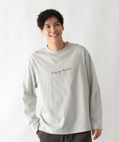 GLOBAL WORK(グローバルワーク)の「リッチクリーンTEEプリント/長袖/147181(Tシャツ/カットソー・メンズ・チャコールグレー/ホワイト系その他5/ホワイト系その他6/ホワイト系その他7/グレー系その他2/グレー系その他3/その他1/ホワイト系その他2/ホワイト系その他4/グレー系その他4/ホワイト系その他3/グレー・X-LARGE/SMALL/MEDIUM/LARGE/3XL/XX-LARGE/X-SMALL)」の11枚目の写真