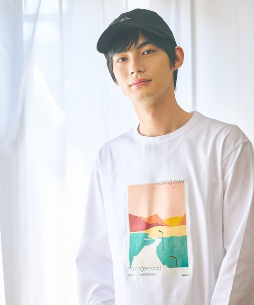 リッチクリーンTEEプリント/長袖/147181（Tシャツ/カットソー