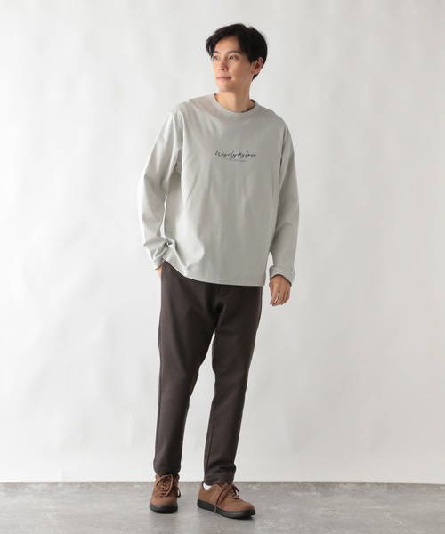 セール】リッチクリーンTEEプリント/長袖/147181（Tシャツ