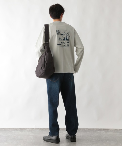 セール】リッチクリーンTEEプリント/長袖/147181（Tシャツ