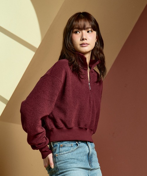 売れ筋商品|||ナイキ カットソー トップス レディース Women's Red Team USA Phoenix Fleece Pullover Sweatshirt Red Nike Womens Phoenix Fleece Oversized Crewneck Sweatshirt