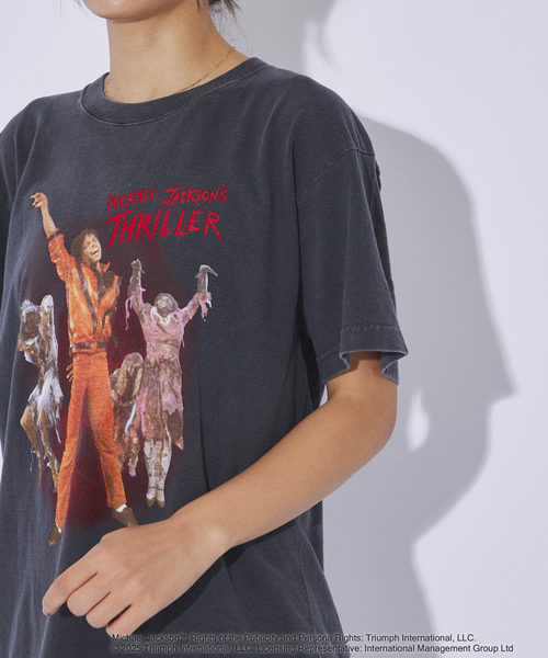 tシャツ 「MICHAEL JACKSON/マイケル・ジャクソン」 リラックスフィット フロントプリント クルーネックTシャツ レディース メンズ MICHAEL JACKSON マイケルジャクソン (2026年 映画公開 ) - KING
