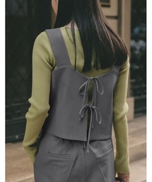 [2025SS COLLECTION]前後2WAYストレッチミックスツイルビスチェ