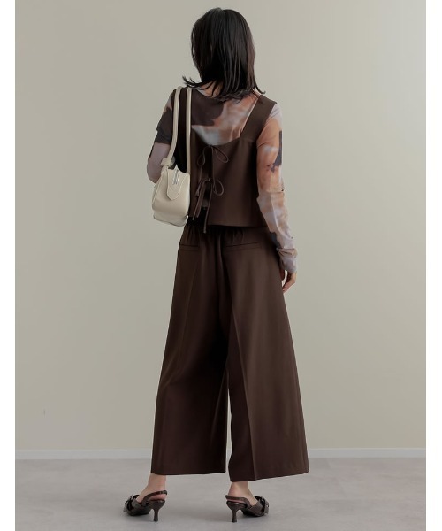 Re:EDIT（リエディ）の「[2025SS COLLECTION]前後2WAYストレッチミックスツイルビスチェ（ベスト・レディース・チャコールグレー/ブラック/ブラウン・MEDIUM/LARGE）」の11枚目の写真