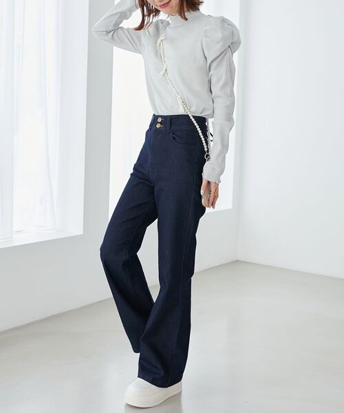MAJESTIC LEGON(マジェスティックレゴン)の「Ladyライクパワショルトップス(Tシャツ/カットソー・レディース・オフホワイト/ブラック/ピンク・MEDIUM)」の17枚目の写真