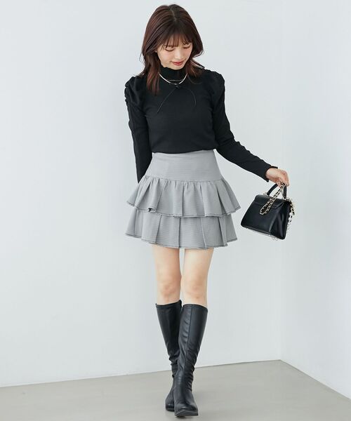 MAJESTIC LEGON(マジェスティックレゴン)の「Ladyライクパワショルトップス(Tシャツ/カットソー・レディース・オフホワイト/ブラック/ピンク・MEDIUM)」の8枚目の写真