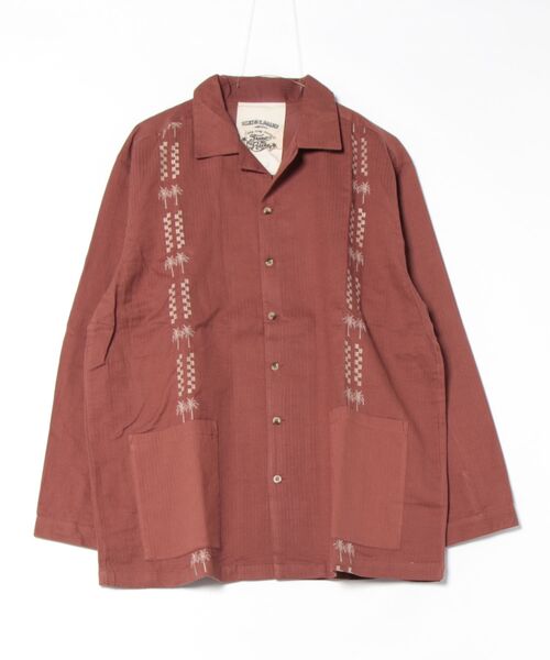 Kahiko(カヒコ)の「【Kahiko】SURF&Palms ディーンMEN'S開襟シャツ(シャツ/ブラウス・メンズ・ブラック/ブラウン/ベージュ・FREE)」の3枚目の写真
