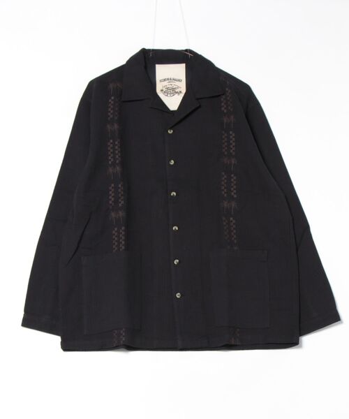 Kahiko(カヒコ)の「【Kahiko】SURF&Palms ディーンMEN'S開襟シャツ(シャツ/ブラウス・メンズ・ブラック/ブラウン/ベージュ・FREE)」の2枚目の写真