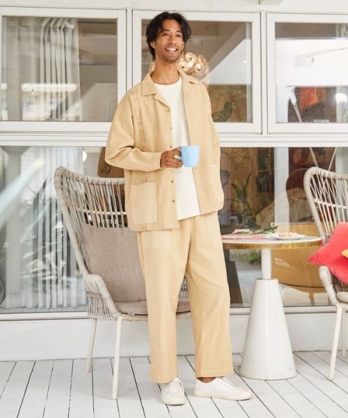 Kahiko(カヒコ)の「【Kahiko】SURF&Palms ディーンMEN'S開襟シャツ(シャツ/ブラウス・メンズ・ブラック/ブラウン/ベージュ・FREE)」の8枚目の写真