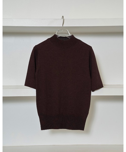 TODAYFUL(トゥデイフル)の「Halfsleeve Highgauge Knit(Tシャツ/カットソー・レディース・バーガンディー/キナリ/チャコールグレー・FREE)」の10枚目の写真