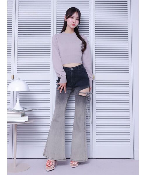 EATME（イートミー）の「ロゴニットプルオーバー（ニット/セーター・レディース・アイボリー/ライトグレー/ピンク・FREE）」の8枚目の写真