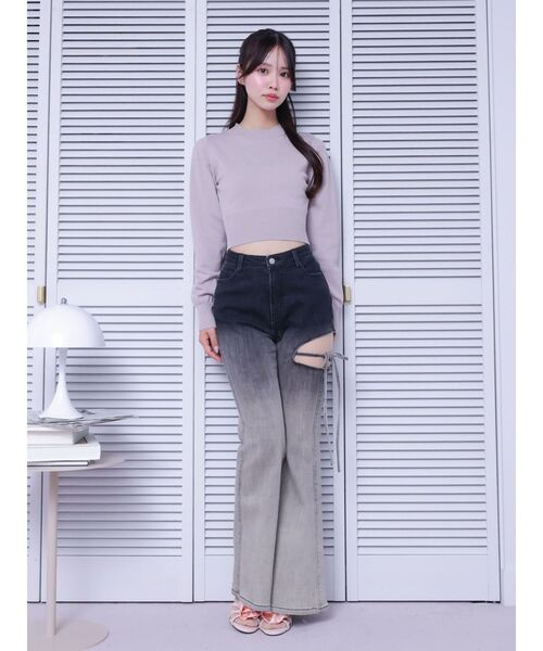 EATME（イートミー）の「ロゴニットプルオーバー（ニット/セーター・レディース・アイボリー/ライトグレー/ピンク・FREE）」の9枚目の写真