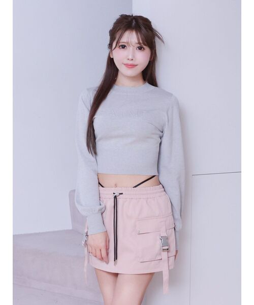 EATME（イートミー）の「ロゴニットプルオーバー（ニット/セーター・レディース・アイボリー/ライトグレー/ピンク・FREE）」の10枚目の写真