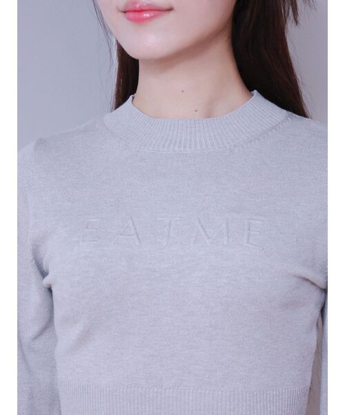 EATME（イートミー）の「ロゴニットプルオーバー（ニット/セーター・レディース・アイボリー/ライトグレー/ピンク・FREE）」の12枚目の写真