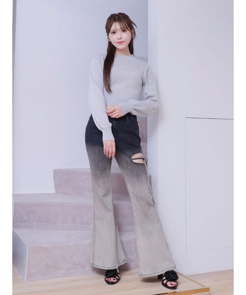 EATME（イートミー）の「ロゴニットプルオーバー（ニット/セーター・レディース・アイボリー/ライトグレー/ピンク・FREE）」の18枚目の写真