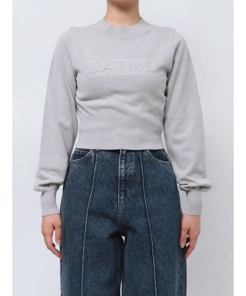 EATME（イートミー）の「ロゴニットプルオーバー（ニット/セーター・レディース・アイボリー/ライトグレー/ピンク・FREE）」の20枚目の写真