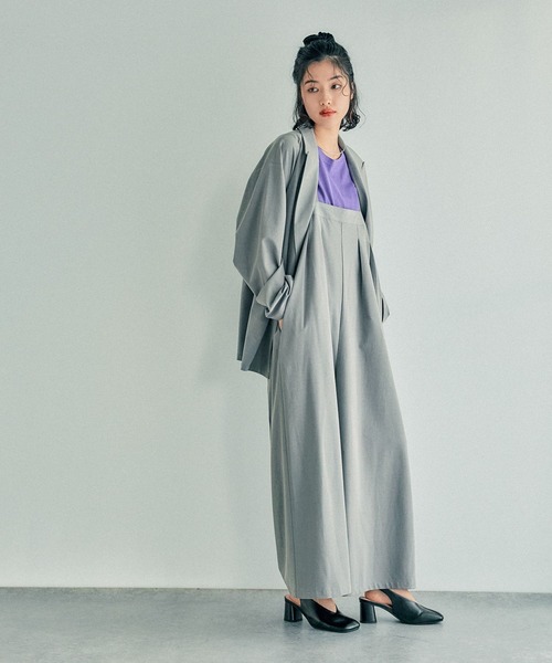 LEPSIM（レプシィム）の「TRワイドサロペット　284135（サロペット/オーバーオール・レディース・ブラック/グレー・FREE）」の15枚目の写真