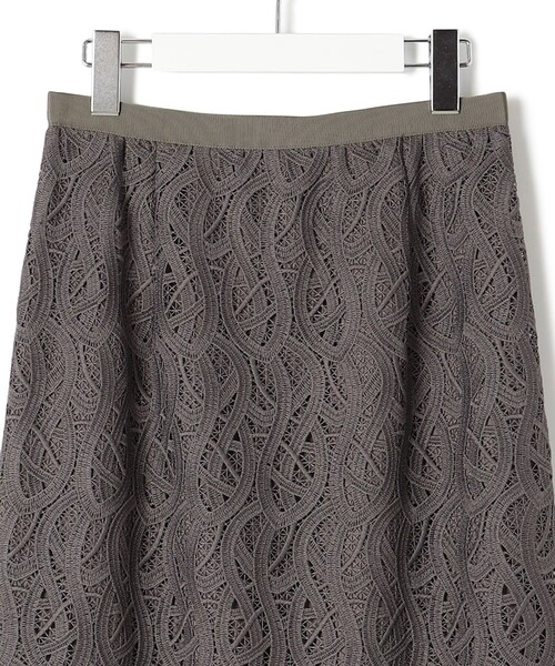 セール】【洗える】ジオメトリックレース Iライン スカート（スカート