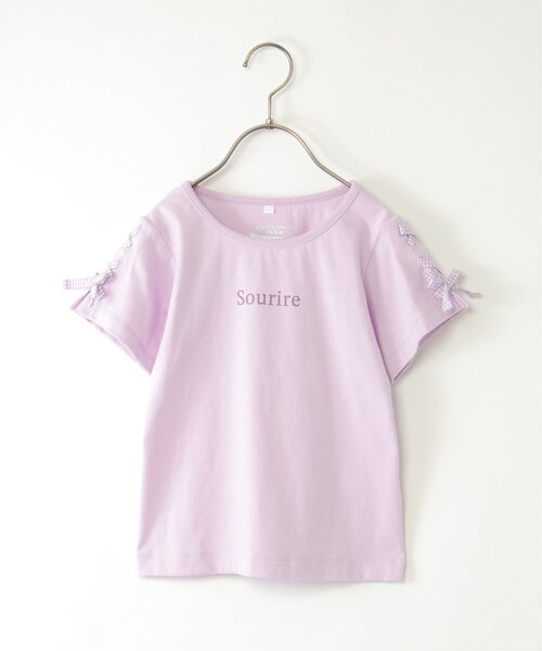 ikka(イッカ)の「袖ギンガムレースアップTシャツ(120~160cm)(Tシャツ/カットソー・キッズ・ダークラベンダー/オフホワイト/ミント・120/160/150/140/130)」の10枚目の写真