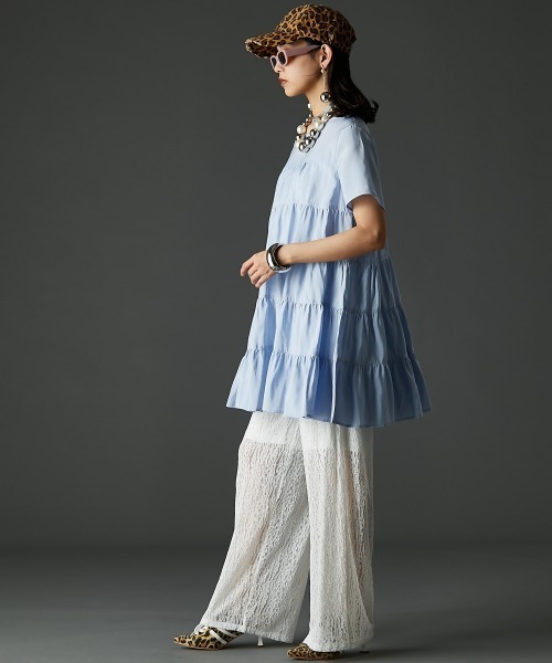 GEVS.(ジェイヴィス)の「ストレッチレースワイドパンツ<大きいサイズ有>GEVS.(その他パンツ・レディース・ブラック/オフホワイト・5L/4L/3L/LL/L/M)」の16枚目の写真