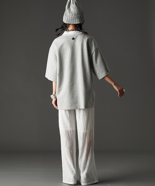 GEVS.(ジェイヴィス)の「ストレッチレースワイドパンツ<大きいサイズ有>GEVS.(その他パンツ・レディース・ブラック/オフホワイト・5L/4L/3L/LL/L/M)」の9枚目の写真