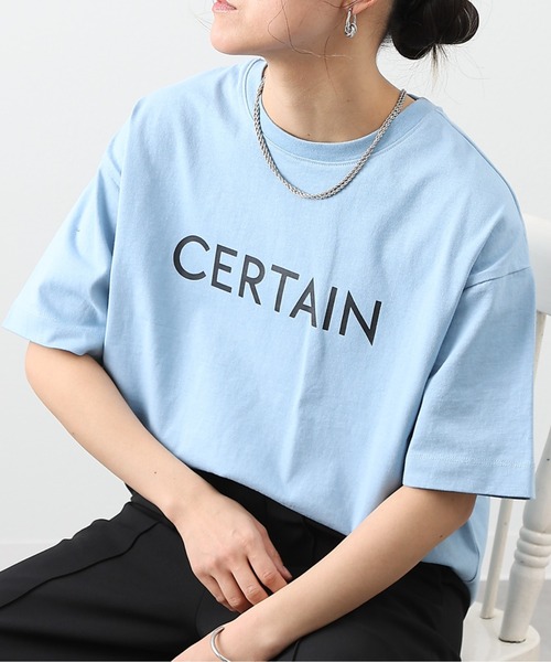 COLONY 2139(コロニートゥーワンスリーナイン)の「CERTAIN Tシャツ(Tシャツ/カットソー・レディース・ブラック/サックスブルー/チャコールグレー/ホワイト・FREE)」の4枚目の写真