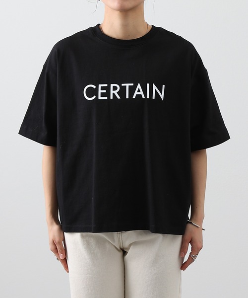 COLONY 2139(コロニートゥーワンスリーナイン)の「CERTAIN Tシャツ(Tシャツ/カットソー・レディース・ブラック/サックスブルー/チャコールグレー/ホワイト・FREE)」の5枚目の写真