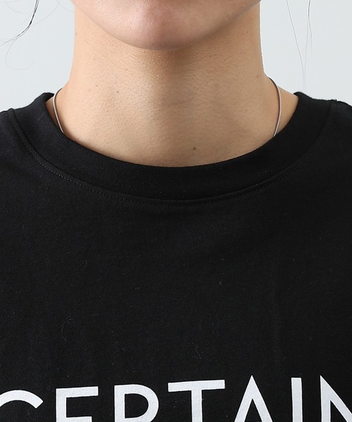 COLONY 2139(コロニートゥーワンスリーナイン)の「CERTAIN Tシャツ(Tシャツ/カットソー・レディース・ブラック/サックスブルー/チャコールグレー/ホワイト・FREE)」の8枚目の写真