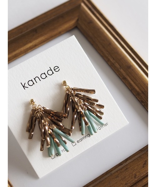tone(トーン)の「【kanade】タッセルピアス(MA)(ピアス(両耳用)・レディース・ブラウン・FREE)」の3枚目の写真