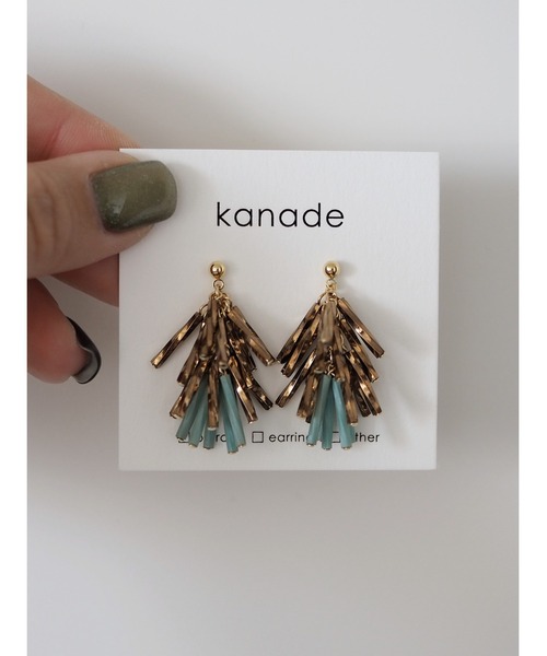 tone(トーン)の「【kanade】タッセルピアス(MA)(ピアス(両耳用)・レディース・ブラウン・FREE)」の4枚目の写真
