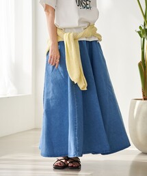 【WEB限定】Dickies（ディッキーズ）イージーフレアスカート（デニム）