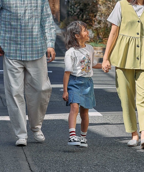 FOUND GOOD（ファウンドグッド）の「G/デニムプリーツSK（スカート・キッズ・ブルー系5/ネイビー・120cm/150cm/130cm/140cm）」の3枚目の写真