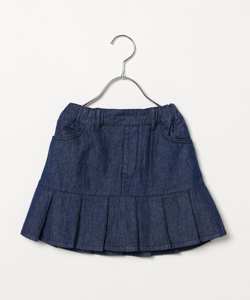 FOUND GOOD（ファウンドグッド）の「G/デニムプリーツSK（スカート・キッズ・ブルー系5/ネイビー・120cm/150cm/130cm/140cm）」の10枚目の写真