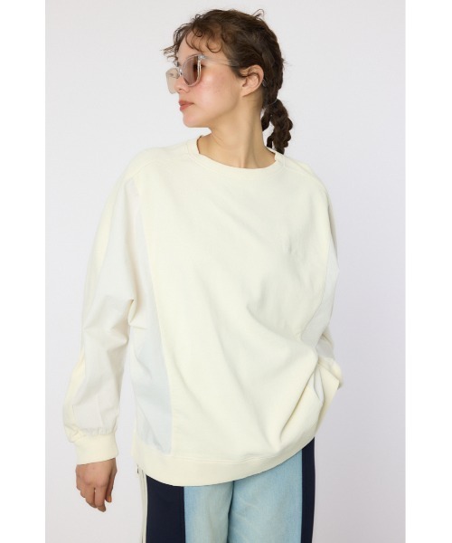 RODEO CROWNS WIDE BOWL（ロデオクラウンズワイドボウル）の「ピグメントバック切替トップス（その他トップス・レディース・クリアレッド/アイボリー/ブラック/サックスブルー・FREE）」の2枚目の写真