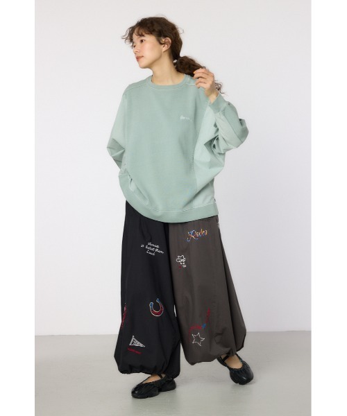 RODEO CROWNS WIDE BOWL（ロデオクラウンズワイドボウル）の「ピグメントバック切替トップス（その他トップス・レディース・クリアレッド/アイボリー/ブラック/サックスブルー・FREE）」の7枚目の写真