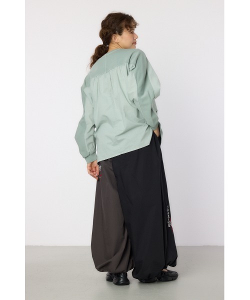 RODEO CROWNS WIDE BOWL（ロデオクラウンズワイドボウル）の「ピグメントバック切替トップス（その他トップス・レディース・クリアレッド/アイボリー/ブラック/サックスブルー・FREE）」の8枚目の写真