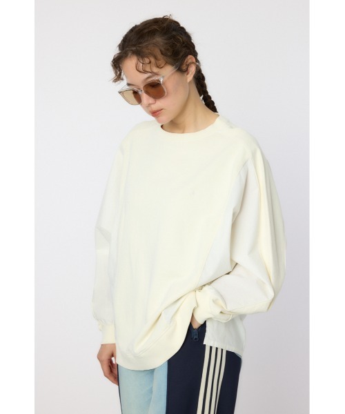 RODEO CROWNS WIDE BOWL（ロデオクラウンズワイドボウル）の「ピグメントバック切替トップス（その他トップス・レディース・クリアレッド/アイボリー/ブラック/サックスブルー・FREE）」の9枚目の写真