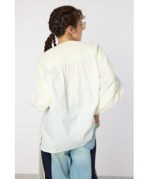 RODEO CROWNS WIDE BOWL（ロデオクラウンズワイドボウル）の「ピグメントバック切替トップス（その他トップス・レディース・クリアレッド/アイボリー/ブラック/サックスブルー・FREE）」の11枚目の写真