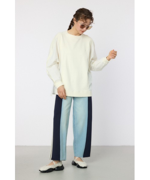 RODEO CROWNS WIDE BOWL（ロデオクラウンズワイドボウル）の「ピグメントバック切替トップス（その他トップス・レディース・クリアレッド/アイボリー/ブラック/サックスブルー・FREE）」の12枚目の写真