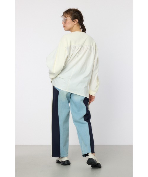 RODEO CROWNS WIDE BOWL（ロデオクラウンズワイドボウル）の「ピグメントバック切替トップス（その他トップス・レディース・クリアレッド/アイボリー/ブラック/サックスブルー・FREE）」の13枚目の写真