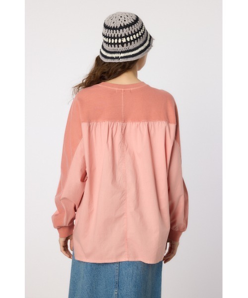 RODEO CROWNS WIDE BOWL（ロデオクラウンズワイドボウル）の「ピグメントバック切替トップス（その他トップス・レディース・クリアレッド/アイボリー/ブラック/サックスブルー・FREE）」の16枚目の写真