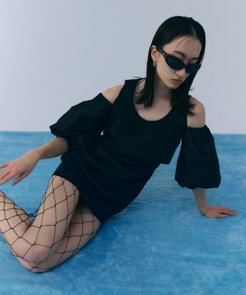 JOSE MOON（ジョゼムーン）の「VOLUME SLEEVE LONG TOP/ボリュームスリーブロングトップ（シャツ/ブラウス・レディース・ホワイト/ブラック・36/38）」の19枚目の写真