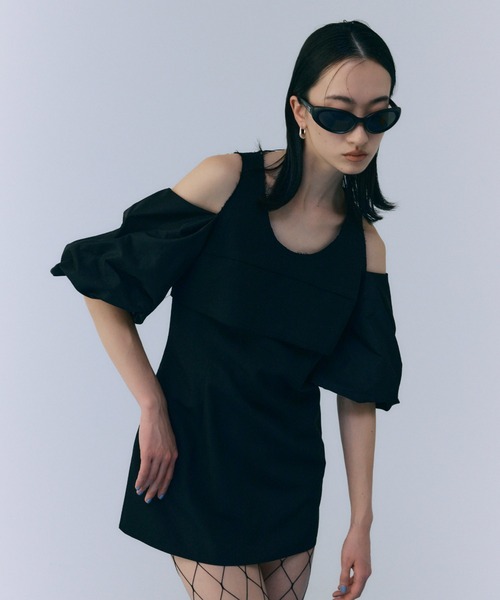 JOSE MOON（ジョゼムーン）の「VOLUME SLEEVE LONG TOP/ボリュームスリーブロングトップ（シャツ/ブラウス・レディース・ホワイト/ブラック・36/38）」の17枚目の写真