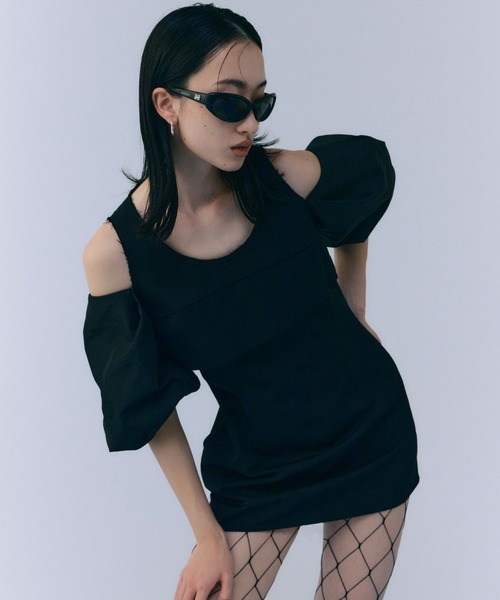 セール】VOLUME SLEEVE LONG TOP/ボリュームスリーブロング
