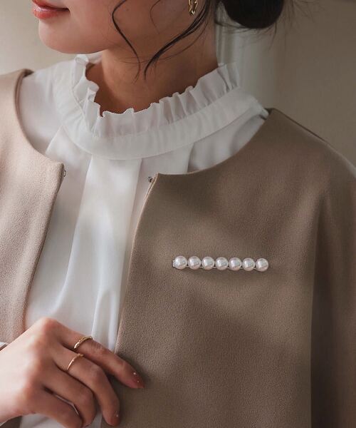 KOBE LETTUCE（コウベレタス）の「パールマグネットブローチ（ブローチ/コサージュ・レディース・ゴールド/シルバー・FREE）」の2枚目の写真