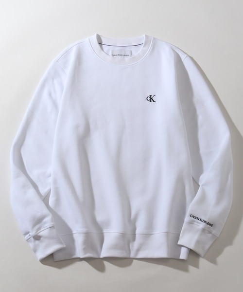 カルバンクラインジーンズ スウェット トレーナー 刺繍ロゴ ホワイト XL セール】【Calvin Klein JEANS/カルバンクライン ジーンズ