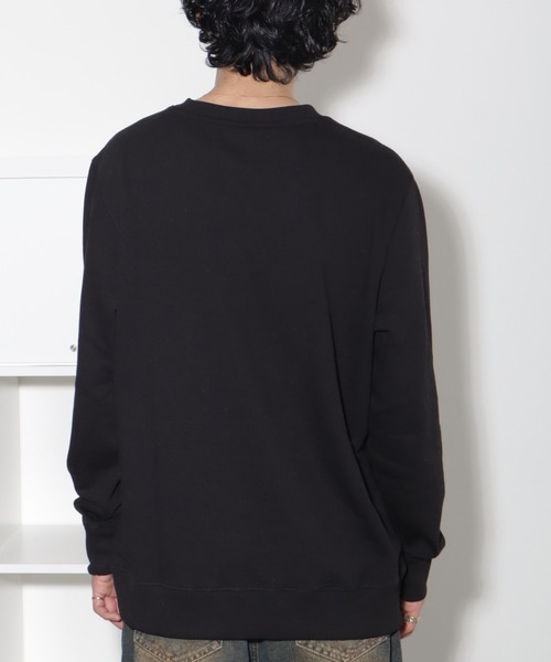 Calvin Klein Jeans（カルヴァンクラインジーンズ）の「【Calvin Klein JEANS/カルバンクライン ジーンズ】 ワンポイント ロゴ刺繍 クルーネック スウェット トレーナー（スウェット・メンズ・ホワイト/ブラック・XL/L/S/M）」の16枚目の写真