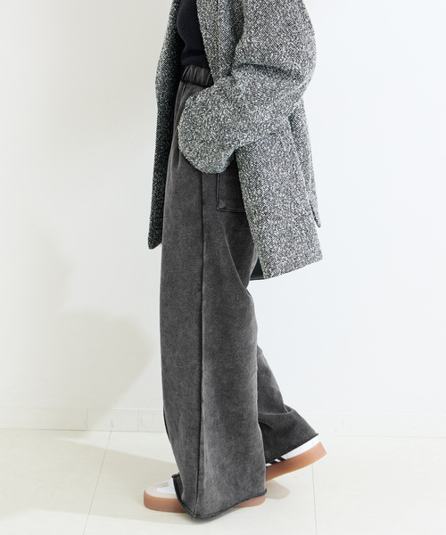 B.C STOCK（ベーセーストック）の「《追加3》ウォッシャブル / 裏毛センターシームスウェットパンツ（スウェットパンツ・レディース・チャコールグレー/ブラック系その他・FREE）」の6枚目の写真