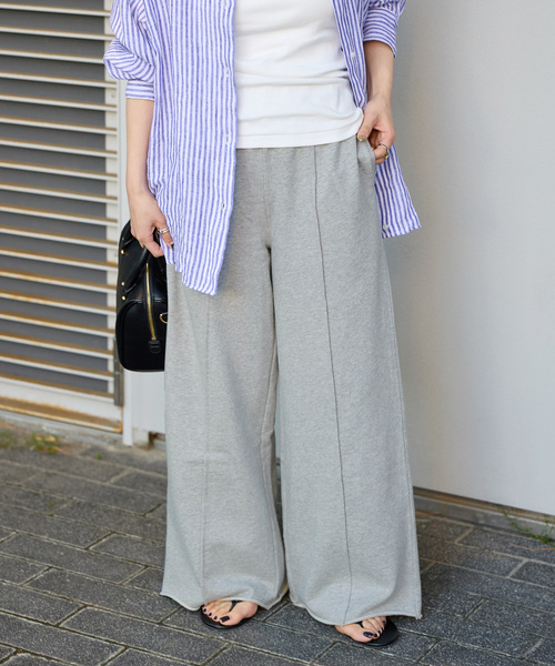 B.C STOCK（ベーセーストック）の「《追加3》ウォッシャブル / 裏毛センターシームスウェットパンツ（スウェットパンツ・レディース・チャコールグレー/ブラック系その他・FREE）」の12枚目の写真